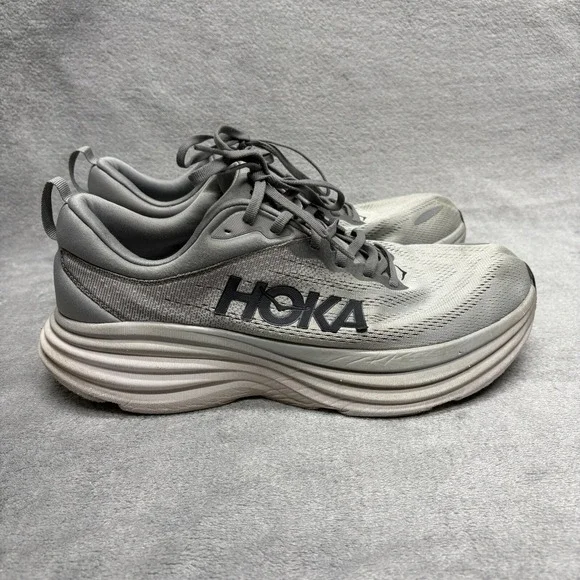Hoka Bondi 8 Shoes Mens 11 2E Sharkskin Harbor Mist Road Jogging Trainer Hoka One One | Shoes | Hoka Bondi 8 Shoes Mens 1 2e  main image 4